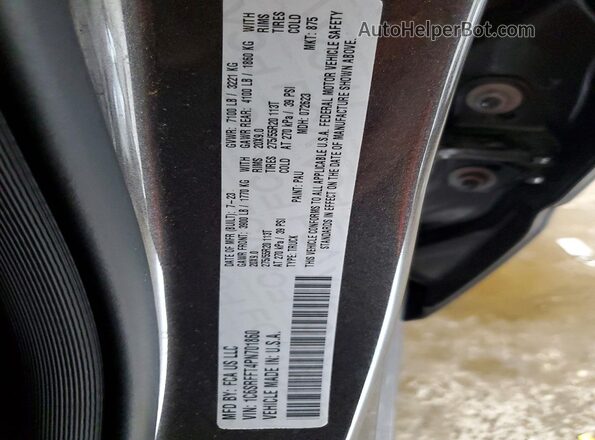 1C6SRFFT4PN701860 2023 RAM 1500 Gray Widok naklejki z numerem VIN