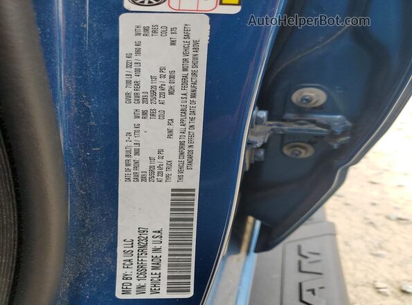 1C6SRFFT5RN232197 2024 RAM 1500 Blue Շարժիչի բաժամունքի տեսք