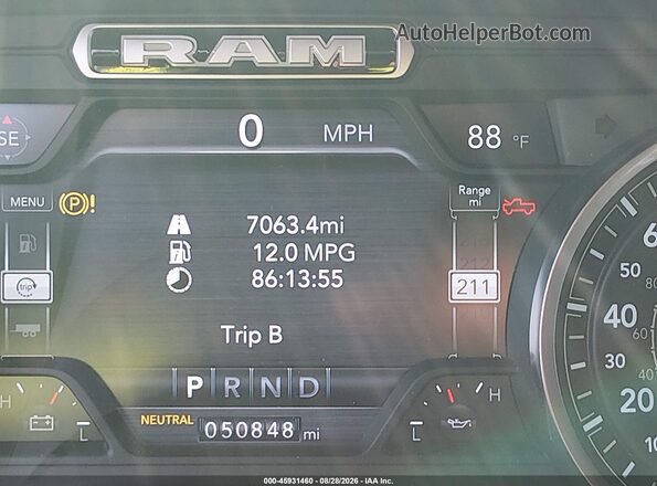 1C6SRFFT6KN664013 2019 RAM 1500 Gray 