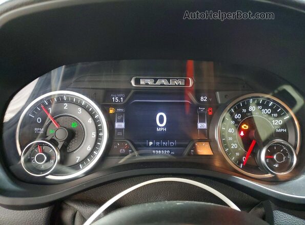 1C6SRFFT6MN744415 2021 RAM 1500 Gray Вид щитка приладів