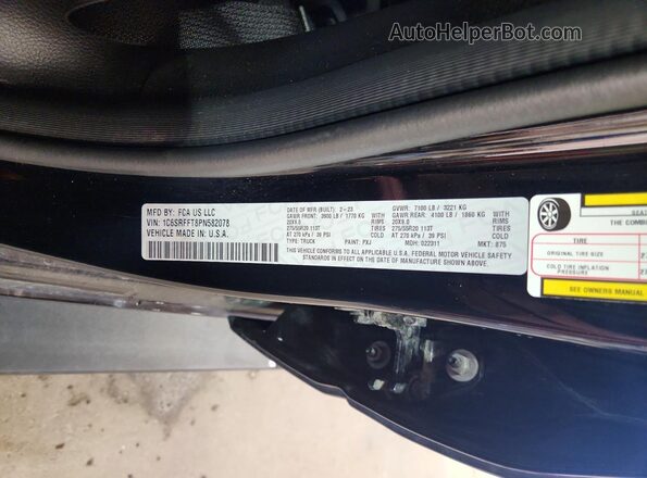 1C6SRFFT8PN582078 2023 RAM 1500 Black ძრავის განყოფილების ხედი