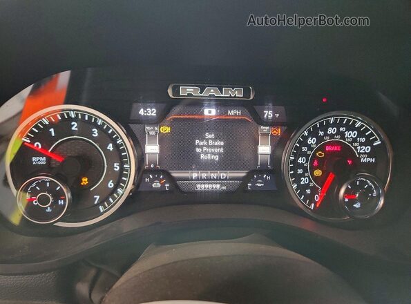 1C6SRFFT8RN187112 2024 RAM 1500 Gray Instrument cluster view