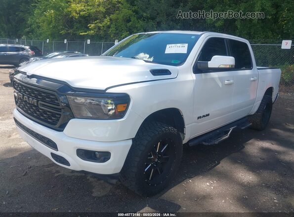 1C6SRFFTXNN236322 2022 RAM 1500 White Առջևի ձախ երեք քառորդ տեսարան