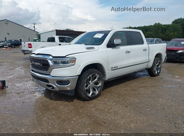 1C6SRFHT3LN412217 2020 RAM 1500 White წინა მარცხენა ხედი სამი მეოთხედიდან