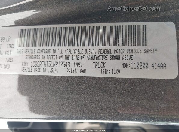 1C6SRFHT5LN217543 2020 RAM 1500 Gray Շարժիչի բաժամունքի տեսք
