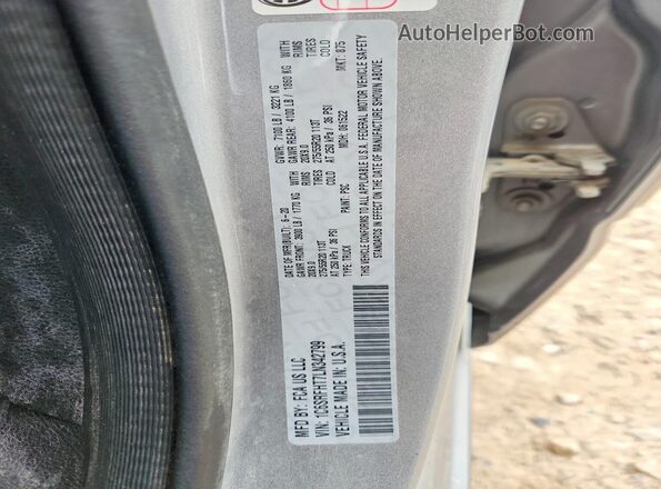 1C6SRFHT7LN342799 2020 RAM 1500 Silver Vista de la etiqueta del VIN