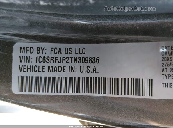 1C6SRFJP2TN309836 2026 RAM 1500 Gray Engine compartment view