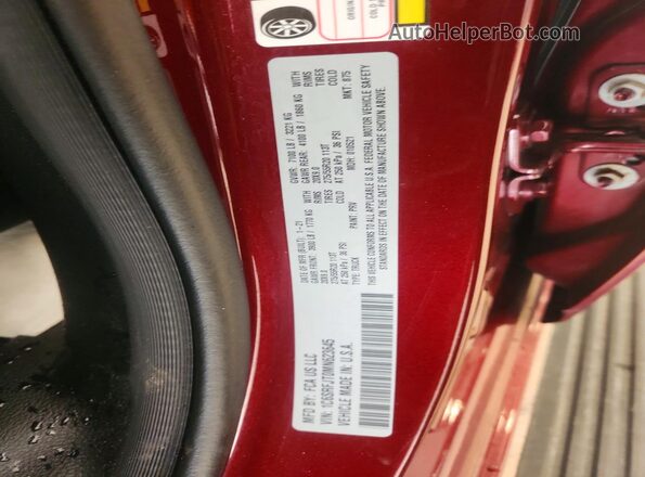 1C6SRFJT0MN623645 2021 RAM 1500 Red ძრავის განყოფილების ხედი