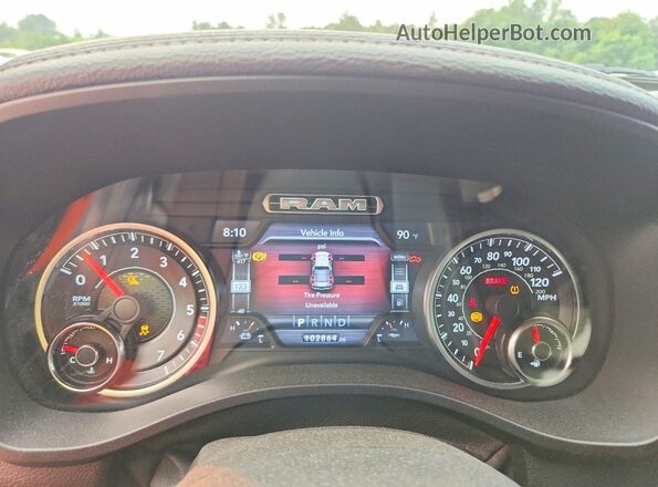 1C6SRFJT3KN709724 2019 RAM 1500 Серый Вид щитка приборов