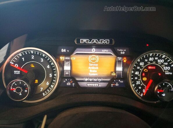 1C6SRFJTXLN239242 2020 RAM 1500 Black Instrument cluster view