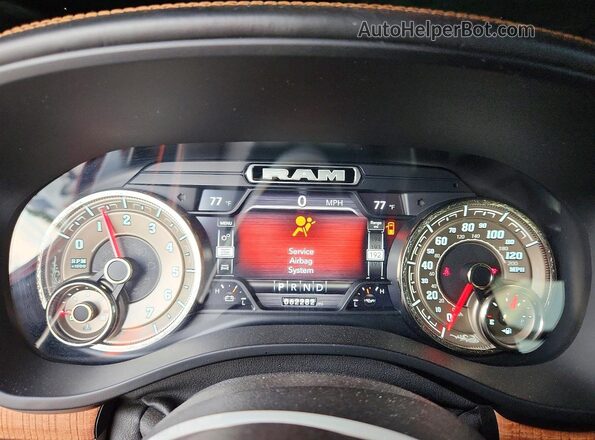 1C6SRFKT7NN167403 2022 RAM 1500 Burgundy Instrument cluster view