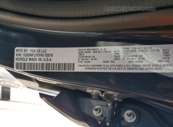 1C6SRFLP0TN172019 2026 RAM 1500 Charcoal Вид підкапотного простору