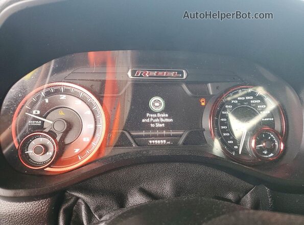 1C6SRFLT2LN230015 2020 RAM 1500 White Instrument cluster view
