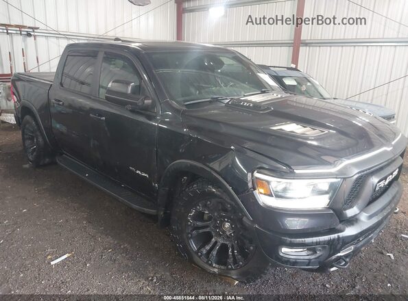 1C6SRFLT3KN542441 2019 RAM 1500 Black წინა ხედი