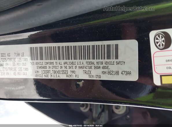 1C6SRFLT8KN915523 2019 RAM 1500 Black Engine compartment view