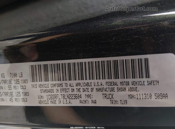 1C6SRFLT8LN223604 2020 RAM 1500 Gray Widok komory silnika