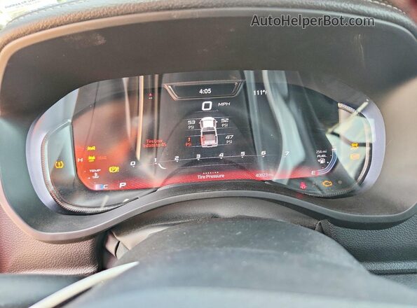 1C6SRFLTXRN110746 2024 RAM 1500 White Instrument cluster view