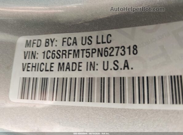 1C6SRFMT5PN627318 2023 RAM 1500 Gray Շարժիչի բաժամունքի տեսք