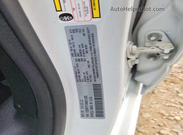 1C6SRFPT4MN812080 2021 RAM 1500 White Widok naklejki z numerem VIN