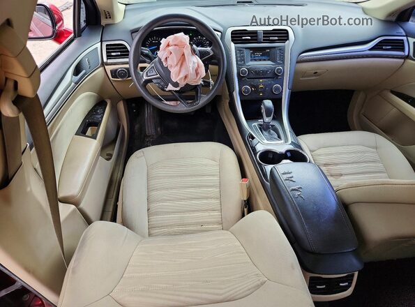 1FA6P0H70G5121850 2016 FORD FUSION Burgundy Вид панелі приладів