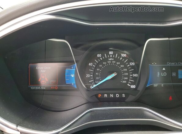 1FA6P0H7XG5124688 2016 FORD FUSION Черный Вид щитка приборов