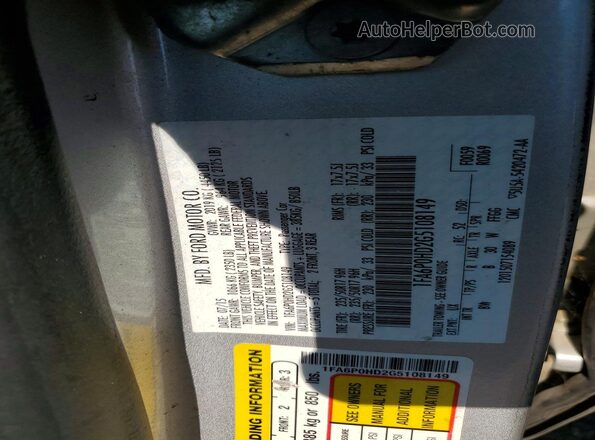 1FA6P0HD2G5108149 2016 FORD FUSION Silver Widok komory silnika