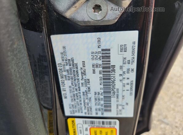 1FA6P0HD9G5113848 2016 FORD FUSION Black VIN կոդի պիտակի տեսք