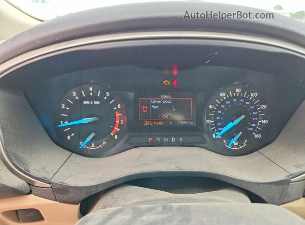 1FA6P0HD9G5134988 2016 FORD FUSION Синий Вид щитка приборов