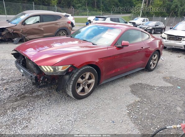 1FA6P8AM2G5201505 2016 FORD MUSTANG Red წინა მარცხენა ხედი სამი მეოთხედიდან