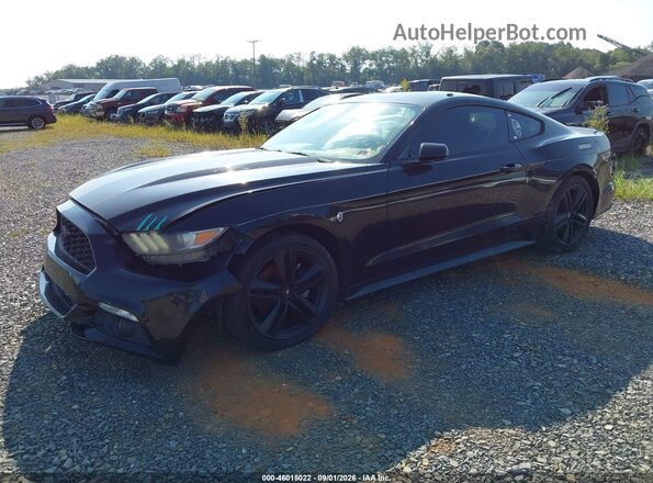 1FA6P8AM2G5292551 2016 FORD MUSTANG Black Առջևի ձախ երեք քառորդ տեսարան