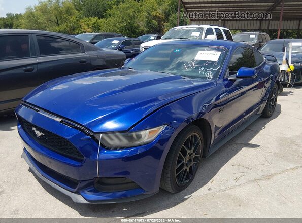 1FA6P8AM5G5283701 2016 FORD MUSTANG Blue წინა მარცხენა ხედი სამი მეოთხედიდან