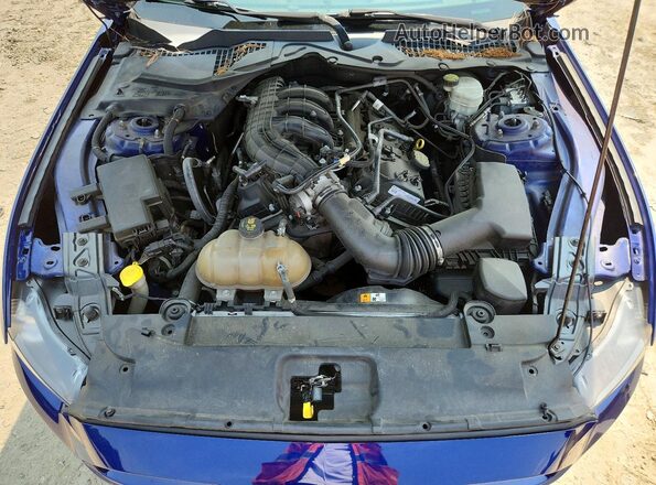 1FA6P8AM9G5255805 2016 FORD MUSTANG Blue Rear interior view