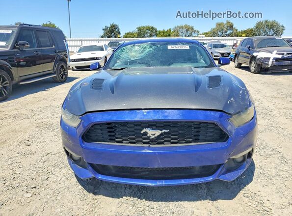 1FA6P8CF0G5269185 2016 FORD MUSTANG Blue Front view