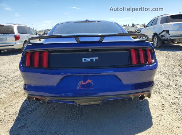 1FA6P8CF0G5269185 2016 FORD MUSTANG Blue Rear view