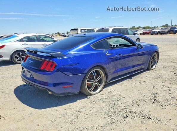 1FA6P8CF0G5269185 2016 FORD MUSTANG Blue Rear right