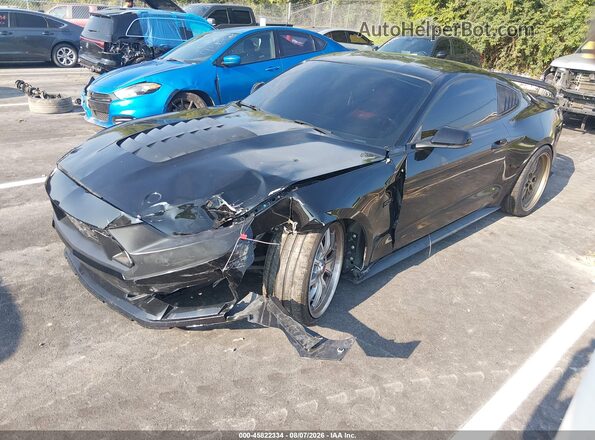 1FA6P8CF0H5266093 2017 FORD MUSTANG Black წინა მარცხენა ხედი სამი მეოთხედიდან