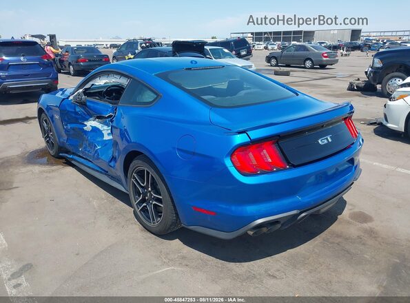 1FA6P8CF0K5102382 2019 FORD MUSTANG Синий Задняя левая четверть