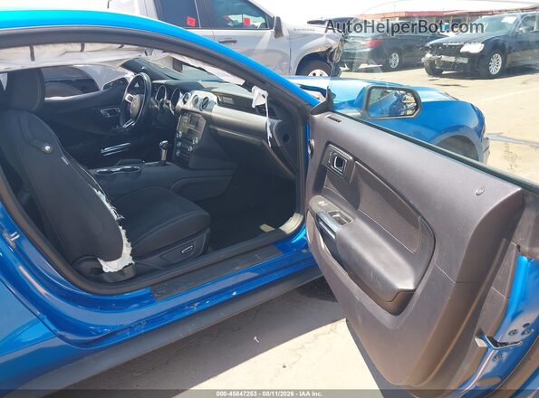 1FA6P8CF0K5102382 2019 FORD MUSTANG Синий Вид салона спереди