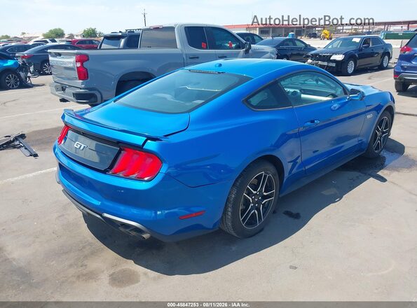 1FA6P8CF0K5102382 2019 FORD MUSTANG Синий Задняя правая четверть
