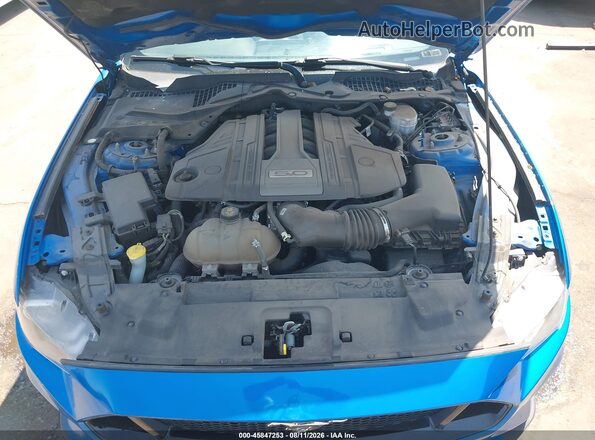 1FA6P8CF0K5102382 2019 FORD MUSTANG Синий Вид сзади