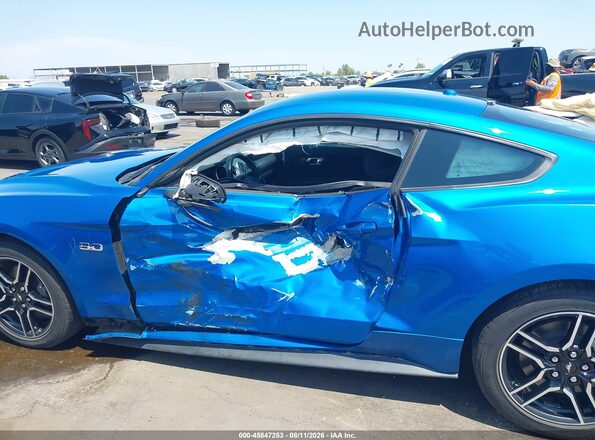 1FA6P8CF0K5102382 2019 FORD MUSTANG Синий Вид задней части салона
