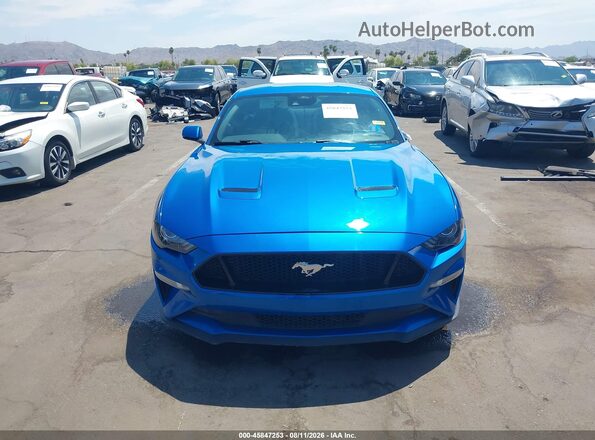 1FA6P8CF0K5102382 2019 FORD MUSTANG Синий Вид панели приборов