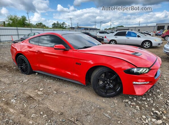 1FA6P8CF0K5187661 2019 FORD MUSTANG Красный Передняя правая четверть