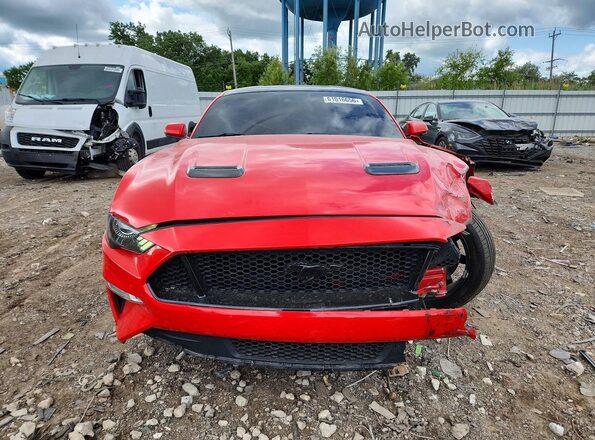 1FA6P8CF0K5187661 2019 FORD MUSTANG Красный Вид спереди