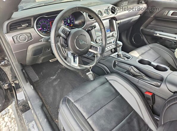 1FA6P8CF0L5177343 2020 FORD MUSTANG Black წინა პანელის ხედი