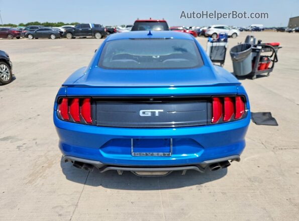 1FA6P8CF0M5153769 2021 FORD MUSTANG Blue Հետևի տեսք