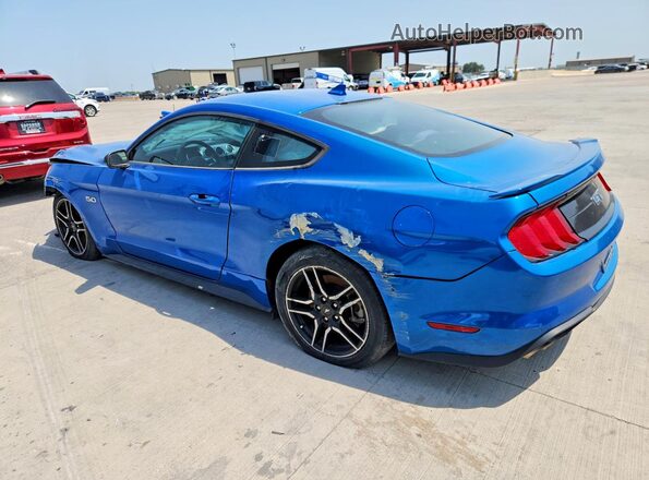 1FA6P8CF0M5153769 2021 FORD MUSTANG Blue Հետևի ձախ