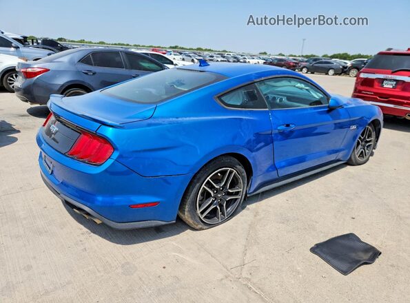 1FA6P8CF0M5153769 2021 FORD MUSTANG Blue Հետևի աջ