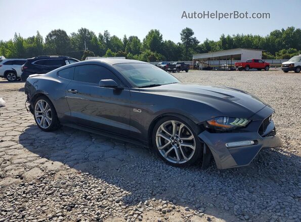 1FA6P8CF1K5189550 2019 FORD MUSTANG Серый Передняя правая четверть