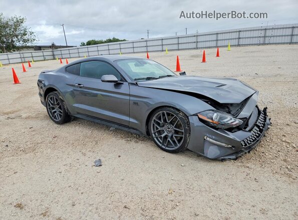 1FA6P8CF1M5141971 2021 FORD MUSTANG Gray Առջևի աջ